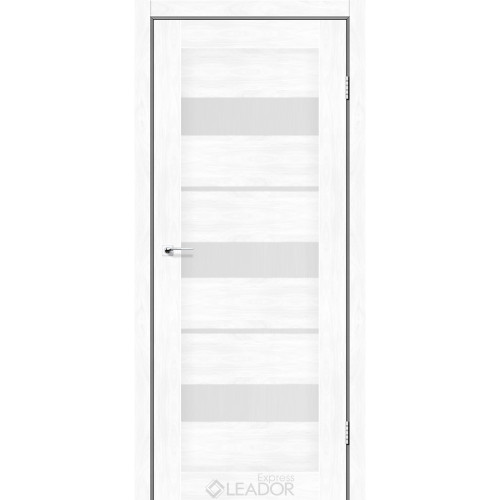 Межкомнатная дверь MODENA клен белый стекло сатин LEADOR Express