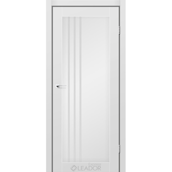 Двері міжкімнатні BELLUNO сірий мат скло сатин LEADOR Express