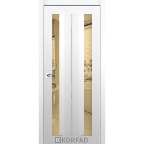 Межкомнатная дверь Aliana 01 Super PET аляска зеркало бронза Korfad
