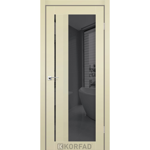 Межкомнатная дверь Aliana 06 Super PET магнолия зеркало графит Korfad