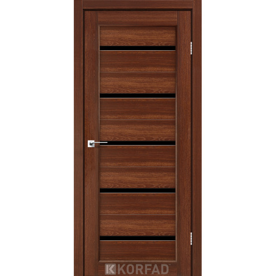 Двері міжкімнатні Porto 02 горіх BLK Korfad