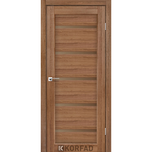 Двері міжкімнатні Porto 02 дуб браш бронза Korfad