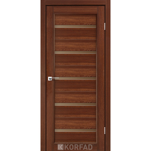 Двері міжкімнатні Porto 02 горіх бронза Korfad