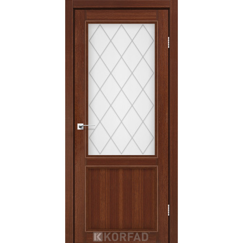 Межкомнатная дверь Classico 02 M1 орех стекло сатин Korfad