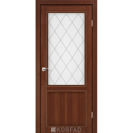 Двері міжкімнатні Classico 02 M1 горіх скло сатин Korfad