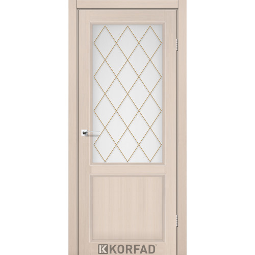 Межкомнатная дверь Classico 02 M2 дуб беленый стекло сатин Korfad