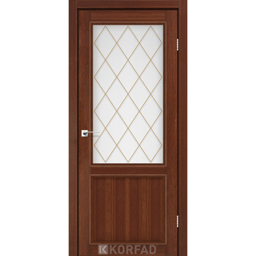 Межкомнатная дверь Classico 02 M2 орех стекло сатин Korfad