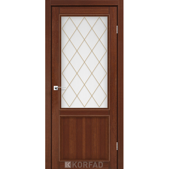 Двері міжкімнатні Classico 02 M2 горіх скло сатин Korfad
