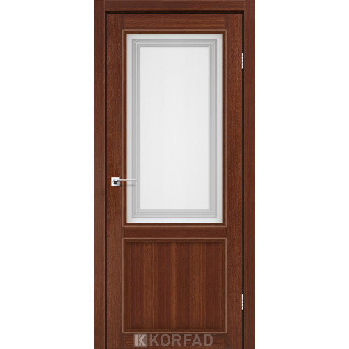 Межкомнатная дверь Classico 02 M3 орех стекло сатин Korfad