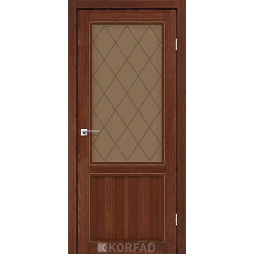 Межкомнатная дверь Classico 02 M1 орех стекло бронза Korfad