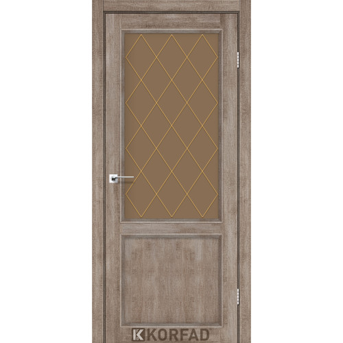 Межкомнатная дверь Classico 02 M2 эш вайт стекло бронза Korfad