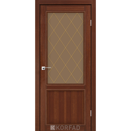 Межкомнатная дверь Classico 02 M2 орех стекло бронза Korfad