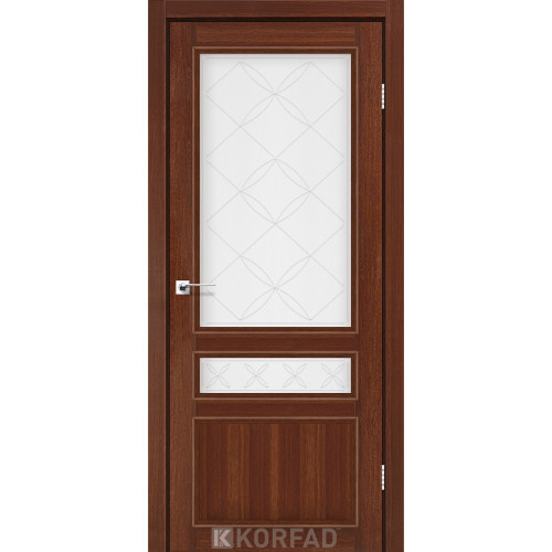 Межкомнатная дверь Classico 05 M1 орех стекло сатин Korfad
