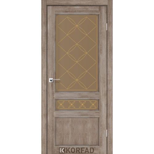 Межкомнатная дверь Classico 05 M2 эш вайт стекло бронза Korfad