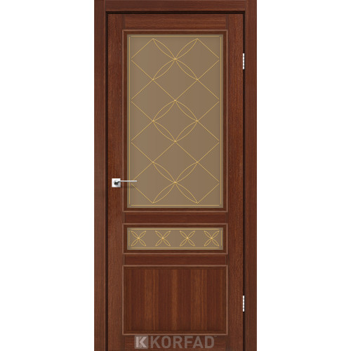 Межкомнатная дверь Classico 05 M2 орех стекло бронза Korfad