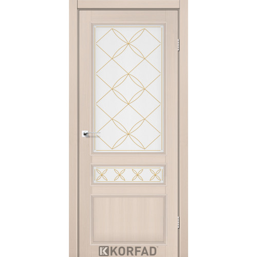 Межкомнатная дверь Classico 05 M2 дуб беленый стекло сатин Korfad
