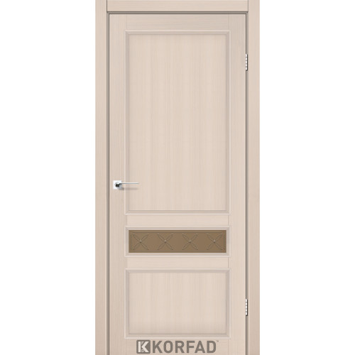 Межкомнатная дверь Classico 07 M1 дуб беленый стекло бронза Korfad