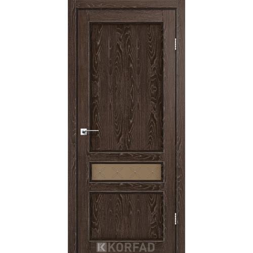 Межкомнатная дверь Classico 07 M1 дуб марсала стекло бронза Korfad