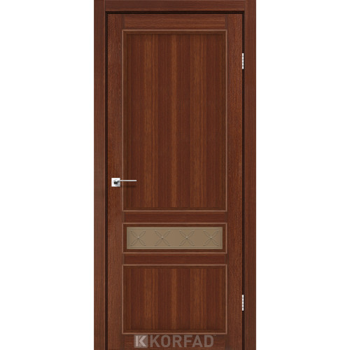 Межкомнатная дверь Classico 07 M1 орех стекло бронза Korfad