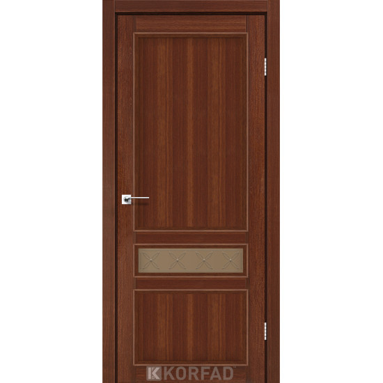 Двері міжкімнатні Classico 07 M1 горіх скло бронза Korfad