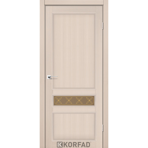 Межкомнатная дверь Classico 07 M2 дуб беленый стекло бронза Korfad