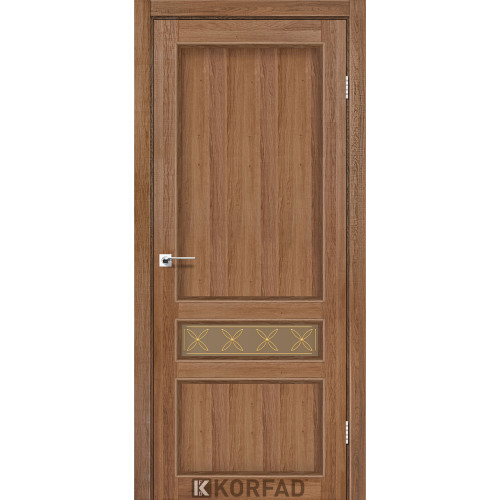 Межкомнатная дверь Classico 07 M2 дуб браш стекло бронза Korfad