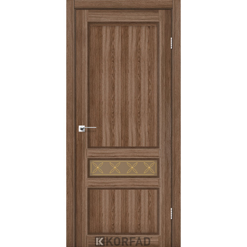 Межкомнатная дверь Classico 07 M2 дуб грей стекло бронза Korfad