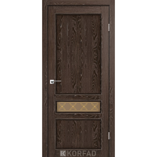 Межкомнатная дверь Classico 07 M2 дуб марсала стекло бронза Korfad