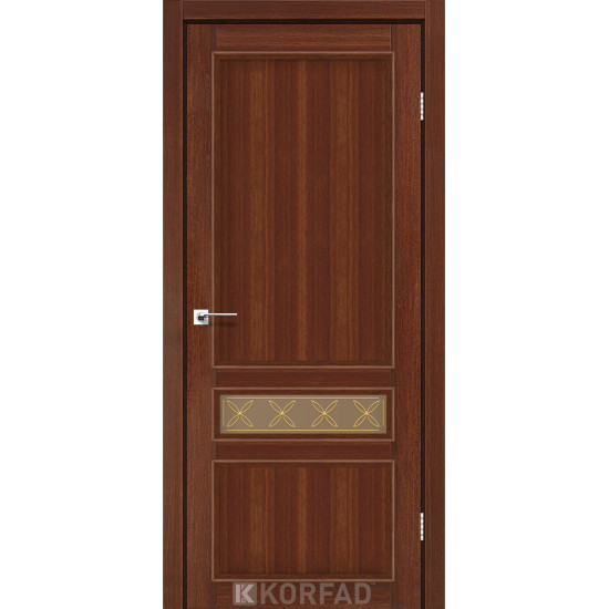 Двері міжкімнатні Classico 07 M2 горіх скло бронза Korfad