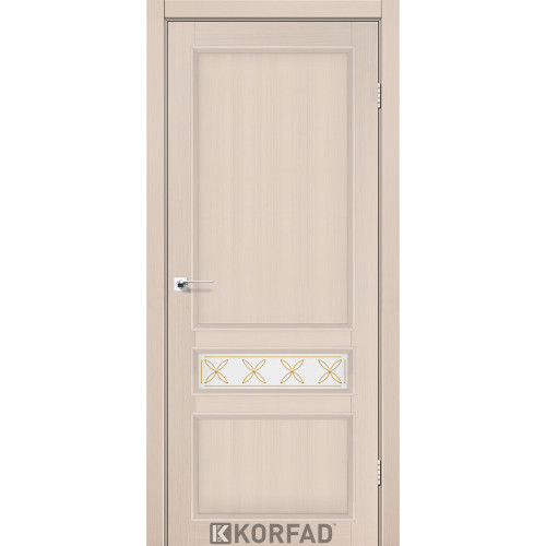 Межкомнатная дверь Classico 07 M2 дуб беленый стекло сатин Korfad