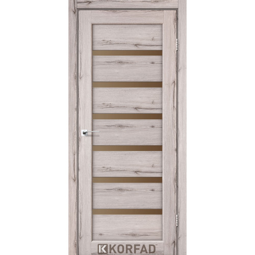 Двері міжкімнатні Porto Deluxe 01 дуб нордик скло бронза Korfad
