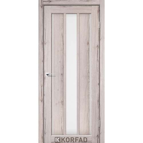 Межкомнатная дверь Venecia Deluxe 04 дуб нордик стекло сатин Korfad