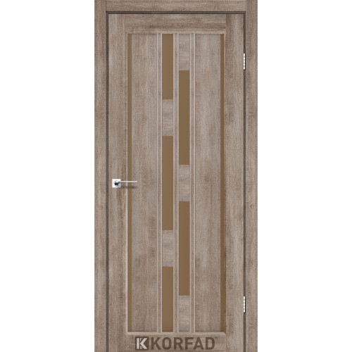 Межкомнатная дверь Venecia Deluxe 05 эш вайт стекло бронза Korfad