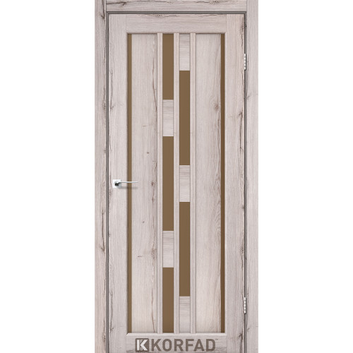 Межкомнатная дверь Venecia Deluxe 05 дуб нордик стекло бронза Korfad