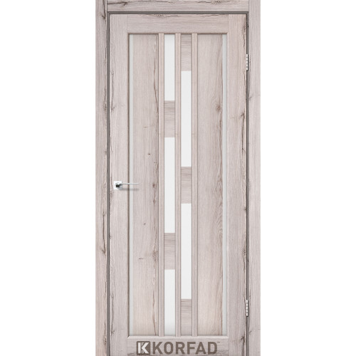 Межкомнатная дверь Venecia Deluxe 05 дуб нордик стекло сатин Korfad