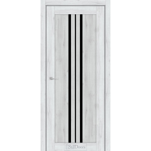 Двері міжкімнатні ARMANO дуб альпійський скло чорне StilDoors
