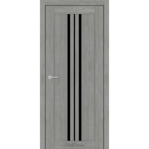 Двері міжкімнатні ARMANO ясен нордик скло чорне StilDoors